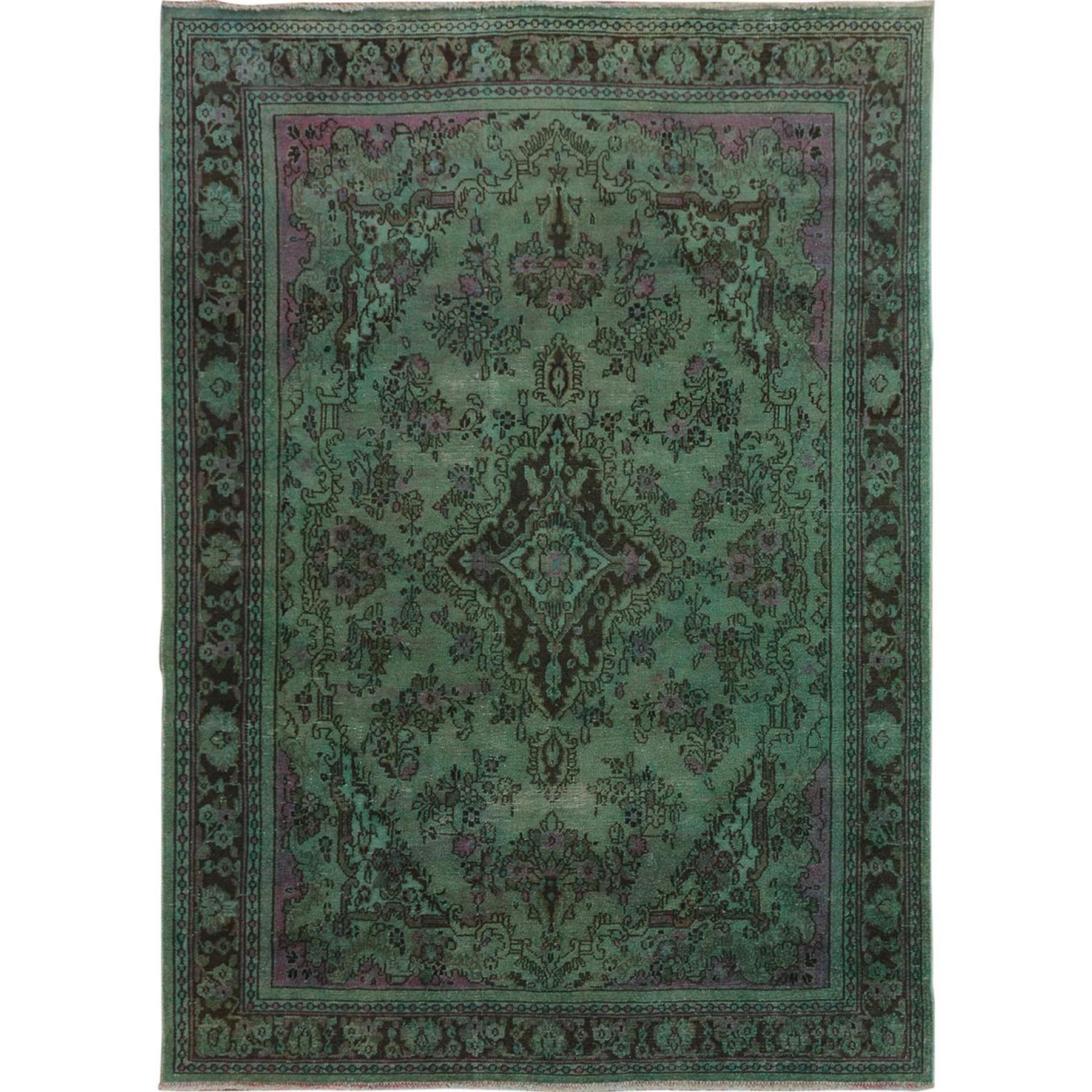 Green oriental deals rug